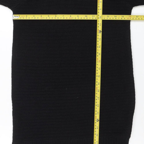 Noisy May Womens Black S Knit Bodycon Cold Shoulder Dress