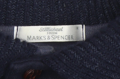 Marks and Spencer Men’s Blue Henley Knit Sweatshirt Size L