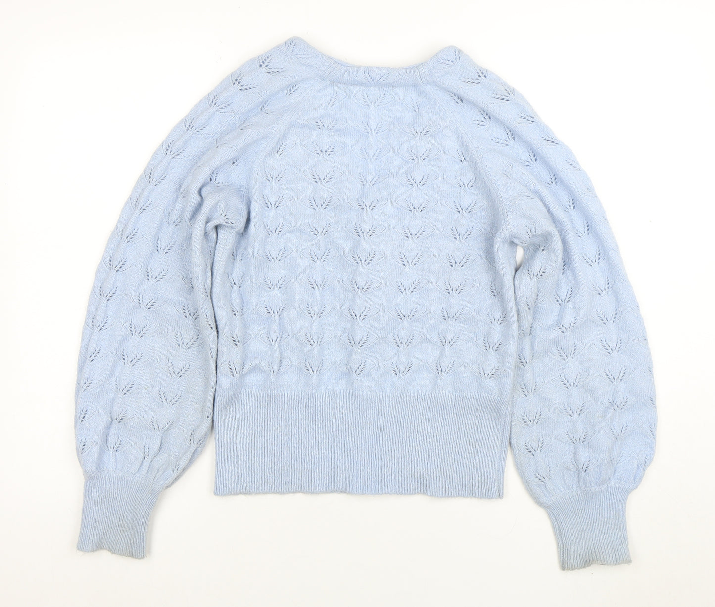 Golddigga Women Blue Size 12 V-Neck Cardigan Knit Jumper