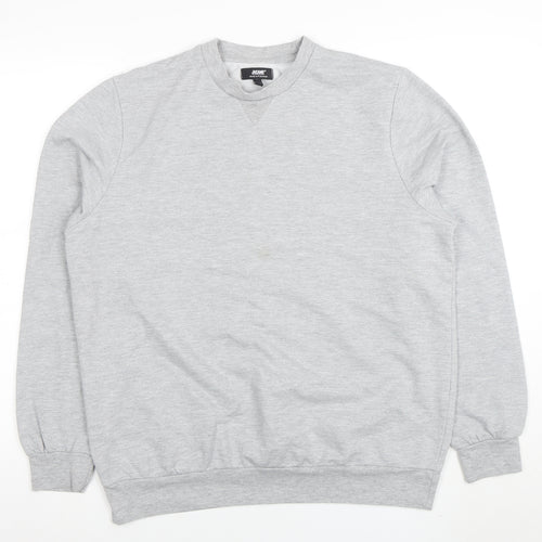 Jackamo Mens Grey L Jersey Cotton Blend Crew Neck Sweatshirt