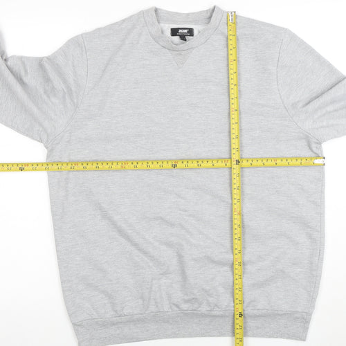 Jackamo Mens Grey L Jersey Cotton Blend Crew Neck Sweatshirt