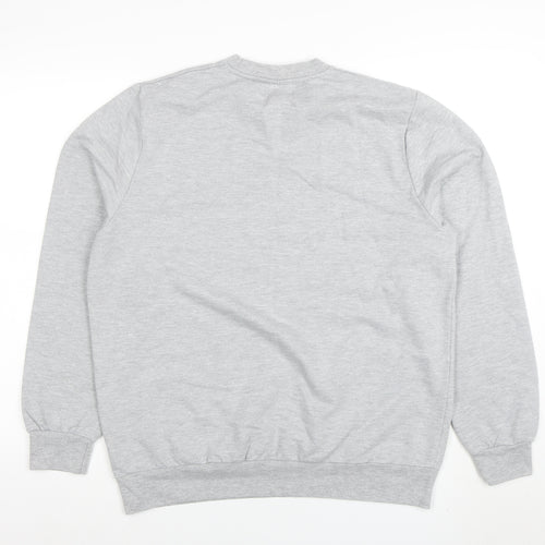 Jackamo Mens Grey L Jersey Cotton Blend Crew Neck Sweatshirt