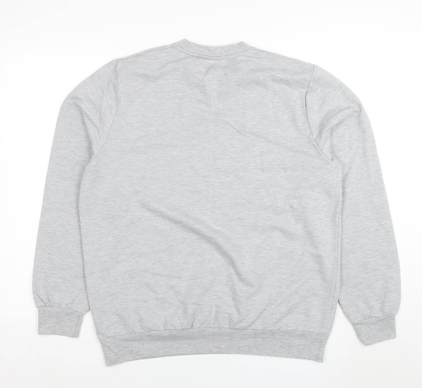 Jackamo Mens Grey L Jersey Cotton Blend Crew Neck Sweatshirt