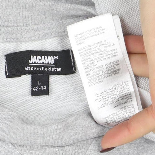 Jackamo Mens Grey L Jersey Cotton Blend Crew Neck Sweatshirt