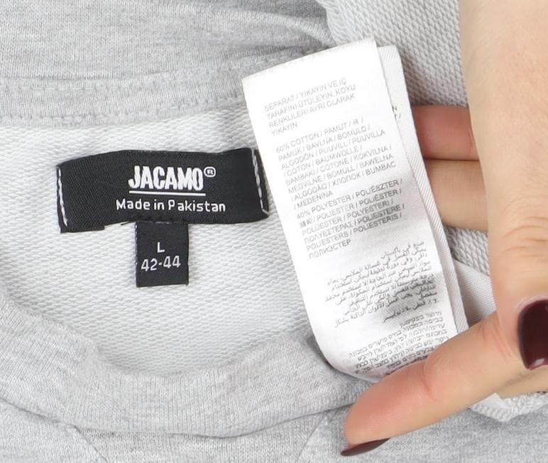 Jackamo Mens Grey L Jersey Cotton Blend Crew Neck Sweatshirt