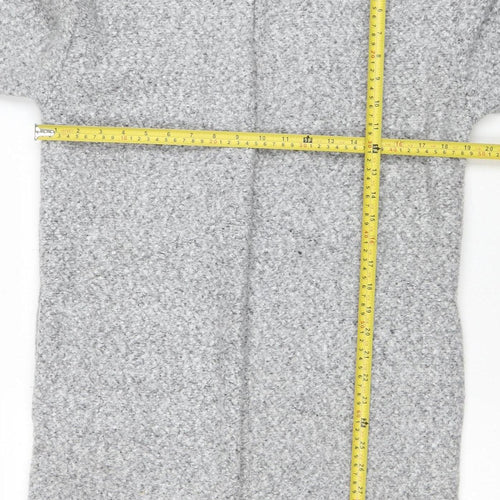 Marks and Spencer Women’s Grey Long Knit Coatigan Size 10 Open Front