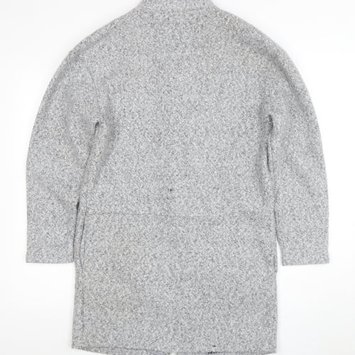 Marks and Spencer Women’s Grey Long Knit Coatigan Size 10 Open Front