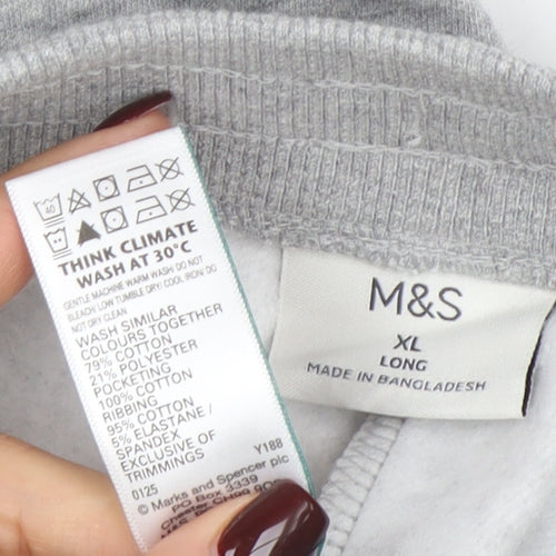 Marks and Spencer Men’s Grey XL Sweat Shorts with Drawstring