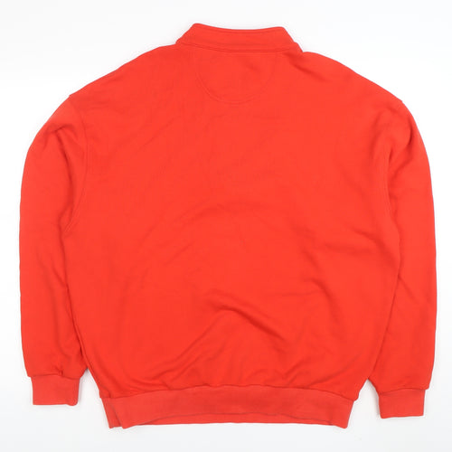 Venroy Men's Red 1/2 Zip Cotton Sweatshirt Size M