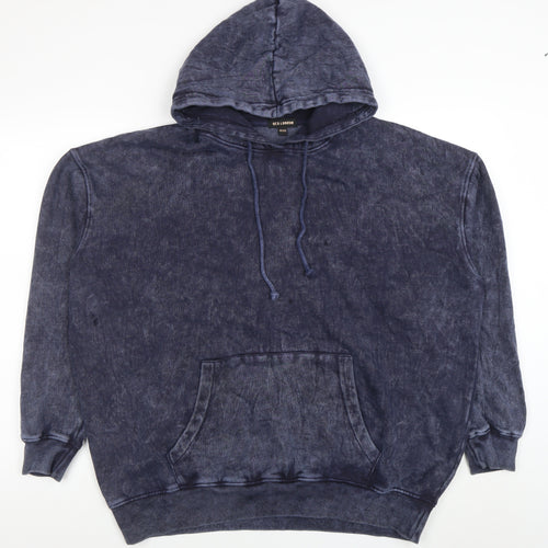 QED London Womens Blue One Size Pullover Hoodie Sweatshirt