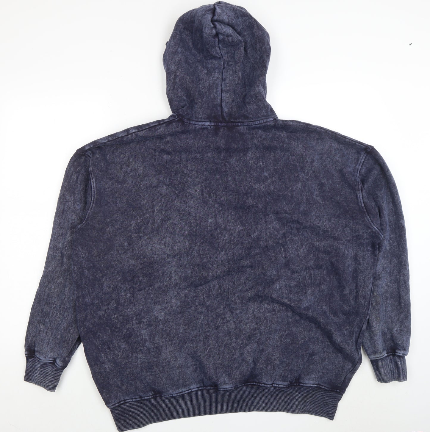 QED London Womens Blue One Size Pullover Hoodie Sweatshirt