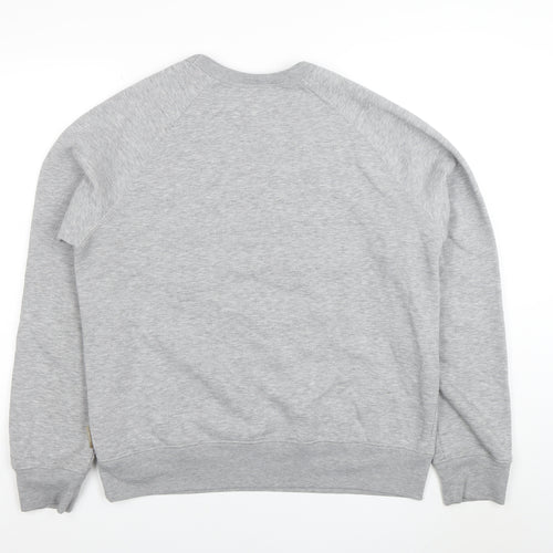 B-side Mens Grey Crew Neck Sweatshirt M Graphic Urban Pullover