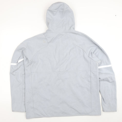 Adidas Men's Grey Full Zip Hoodie XL Sportswear Classic Fit