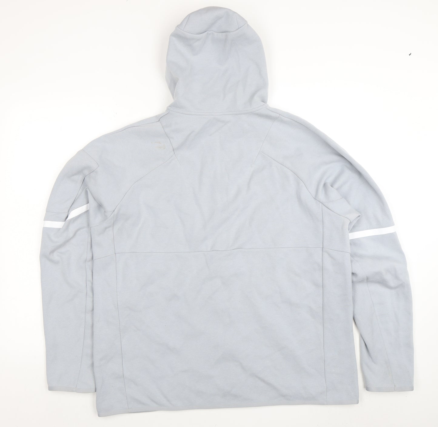 Adidas Men's Grey Full Zip Hoodie XL Sportswear Classic Fit