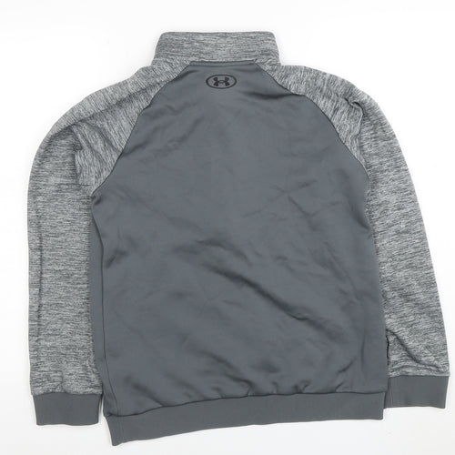 Under Armour Boys Grey 1/2 Zip Pullover Hoodie XL - Lightweight Training Top