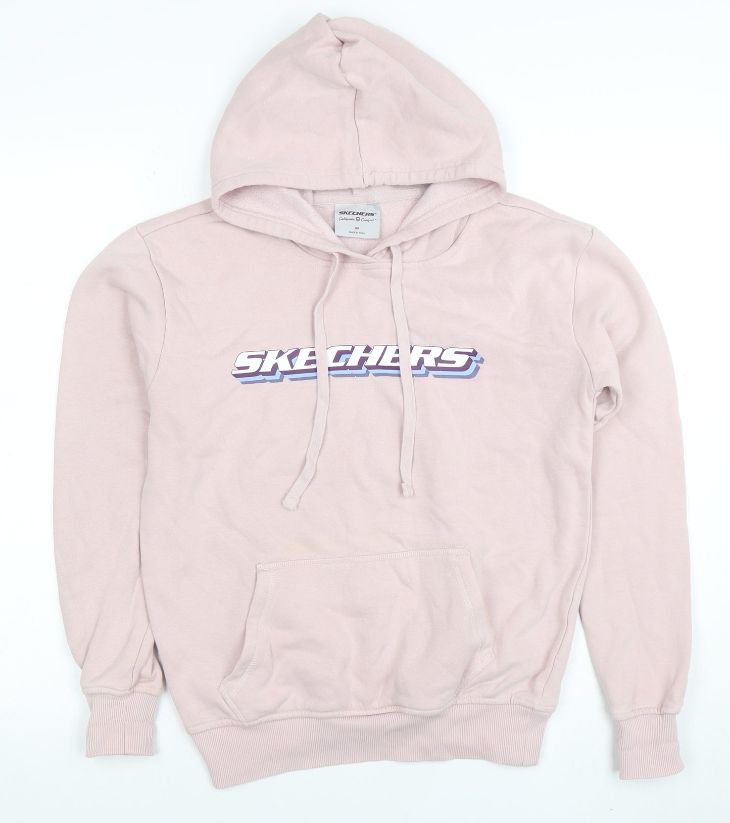 Skechers Women's Pink Pullover Hoodie XS Cotton Blend Casual Comfort