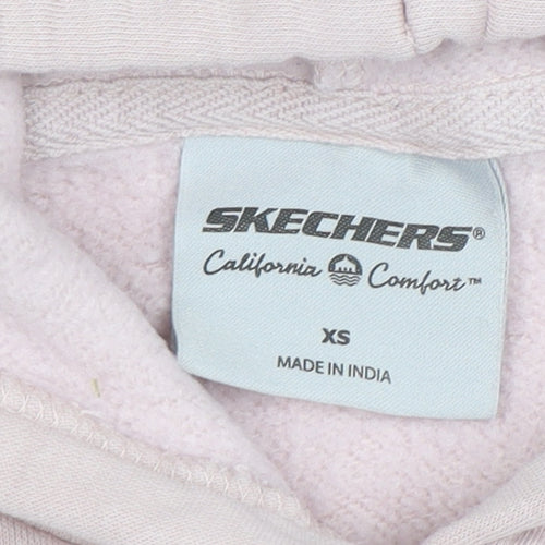 Skechers Women's Pink Pullover Hoodie XS Cotton Blend Casual Comfort
