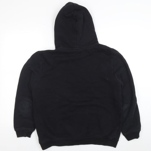 ARNE Women Black M Pullover Hoodie Cotton Blend Casual Sweatshirt