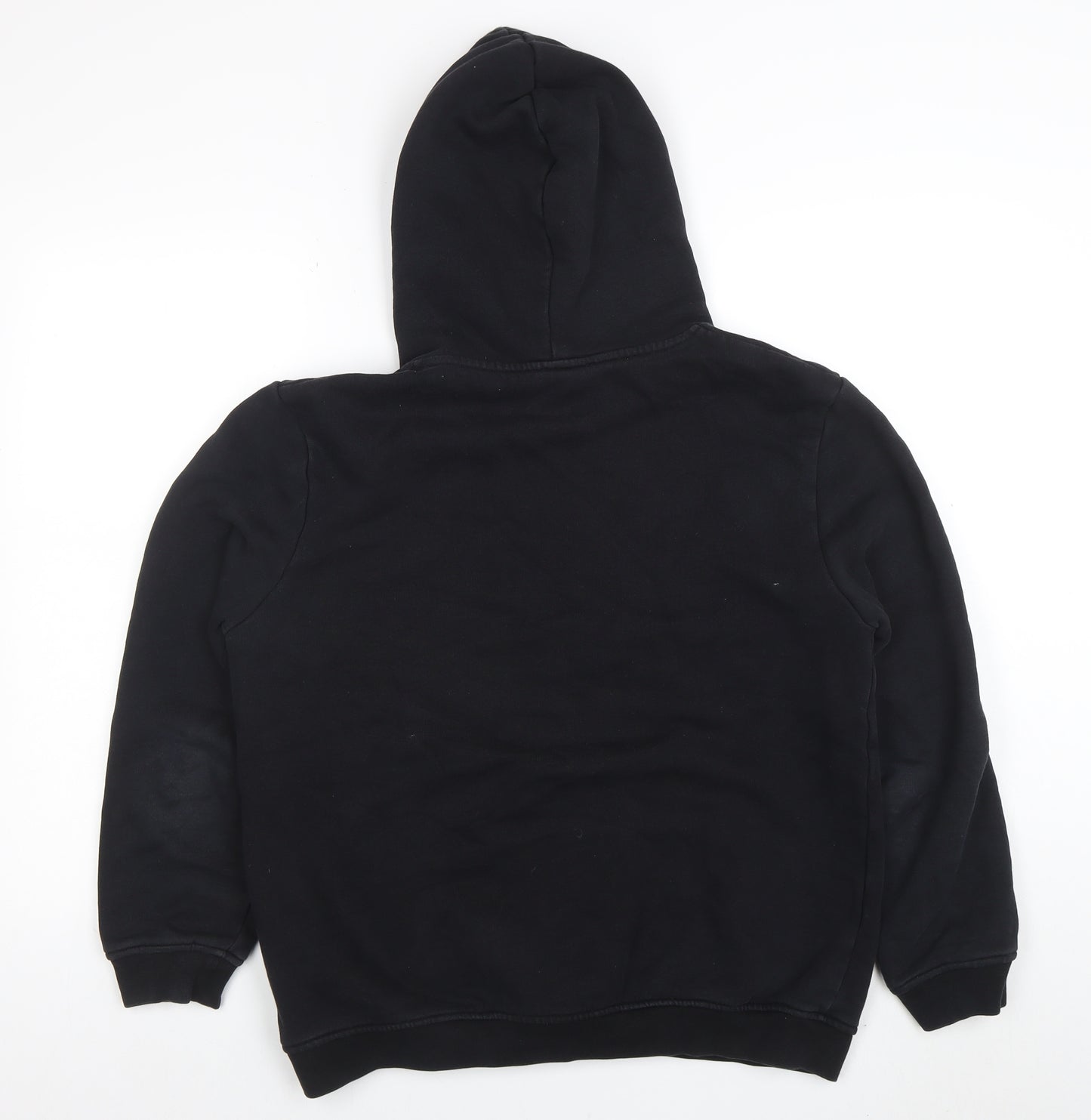 ARNE Women Black M Pullover Hoodie Cotton Blend Casual Sweatshirt
