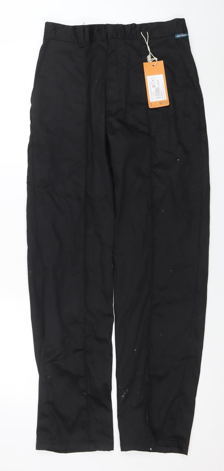 Portwest Men's Black Workwear Trousers Medium 30W 31L Polyester Cotton