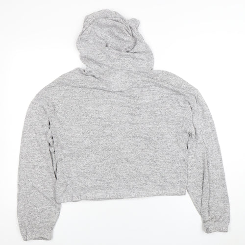 Hollister Women Grey Full Zip Hoodie Small Soft Knit Casual