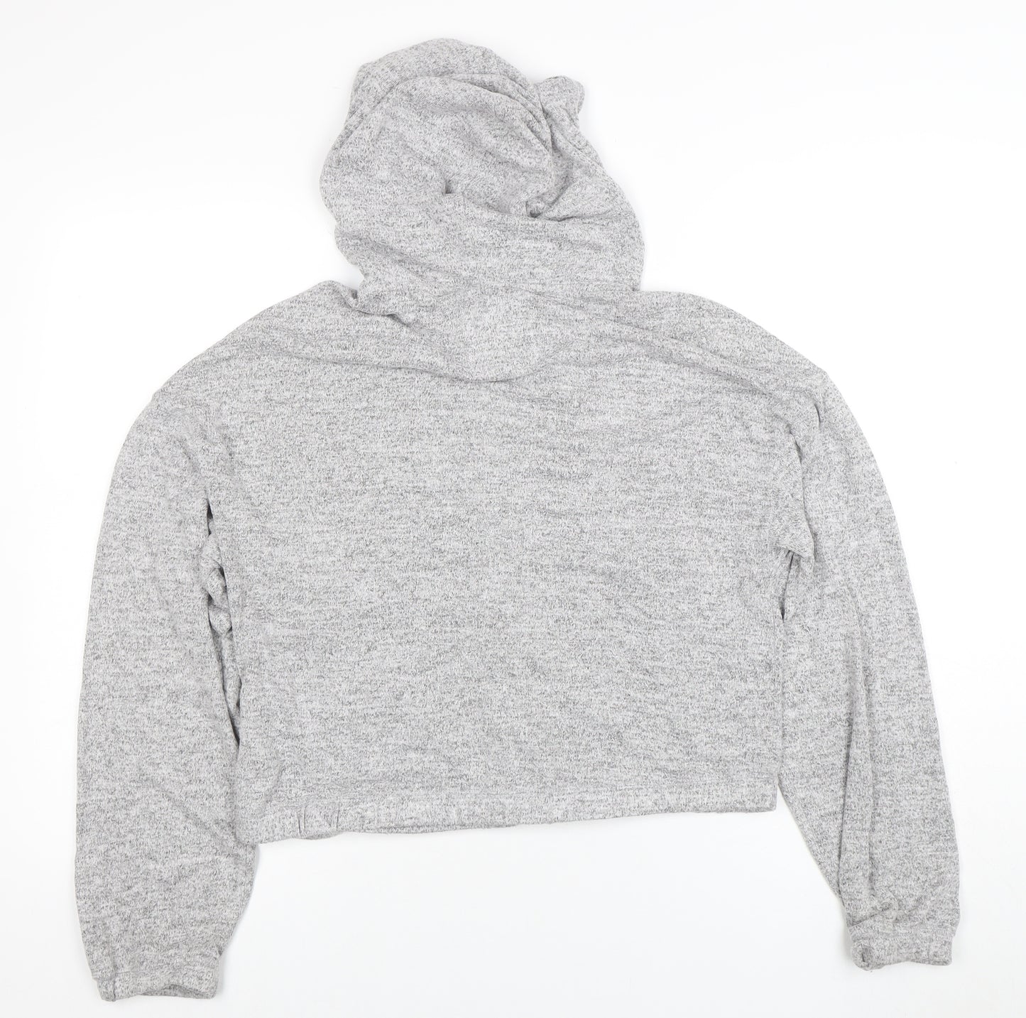 Hollister Women Grey Full Zip Hoodie Small Soft Knit Casual