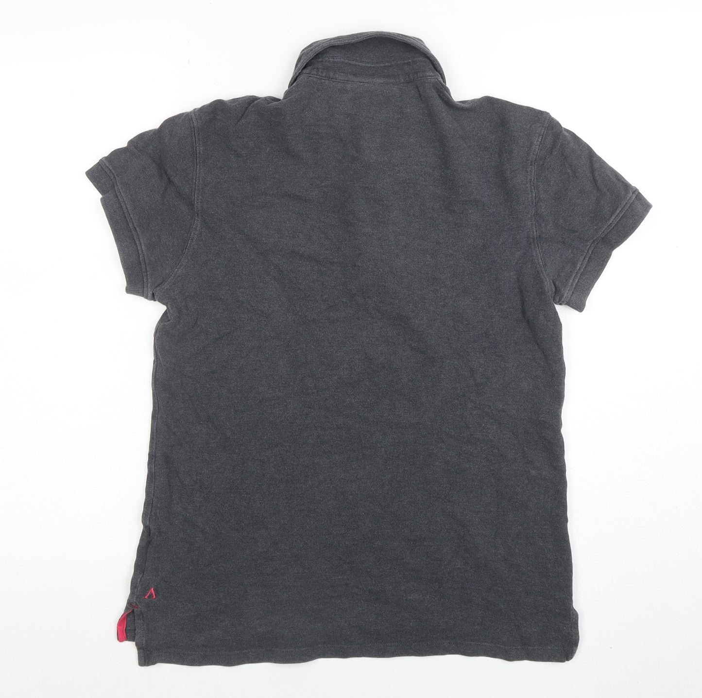 Vicomte A. Women's Grey Cotton Polo Shirt M Classic Fit