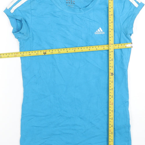 Adidas Women's Blue Slim Fit Active T-Shirt Size 8