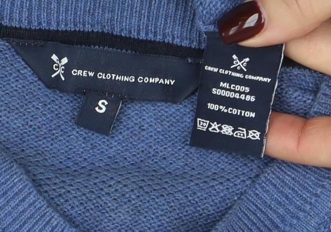 Crew Clothing Company Men's Blue Cotton Jumper Size S