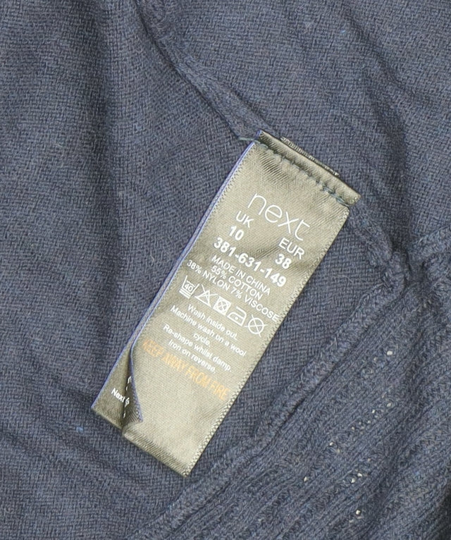 Next Women's Blue Open Front Knit Cardigan Size 10