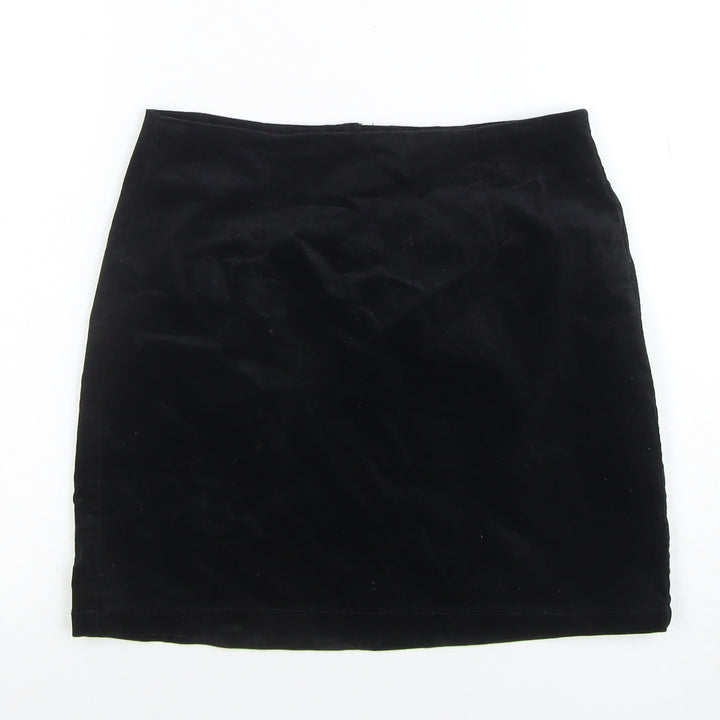 Warehouse Women’s Black Velvet Stretch Pencil Skirt Size 10