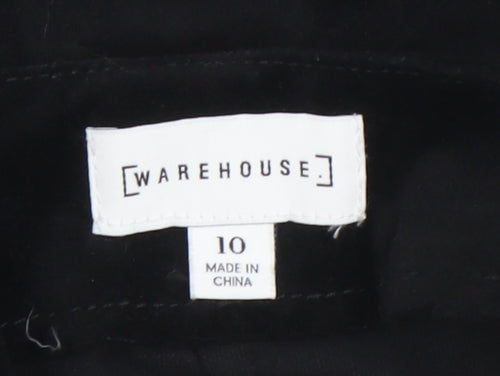 Warehouse Women’s Black Velvet Stretch Pencil Skirt Size 10