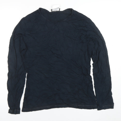Jaeger Women Blue Modal Long Sleeve Slim Fit Jersey Top M