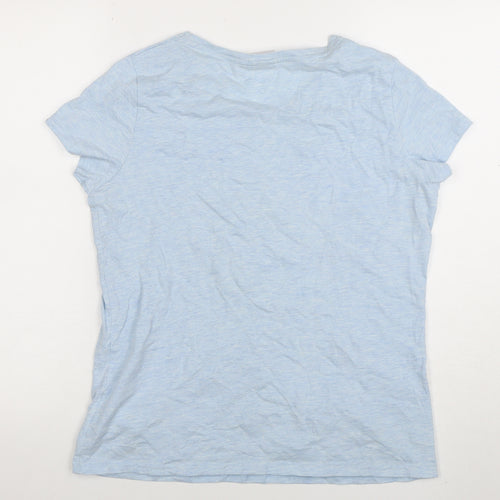 Disney Women Blue Winnie the Pooh T-Shirt Size 12-14 Short Sleeve