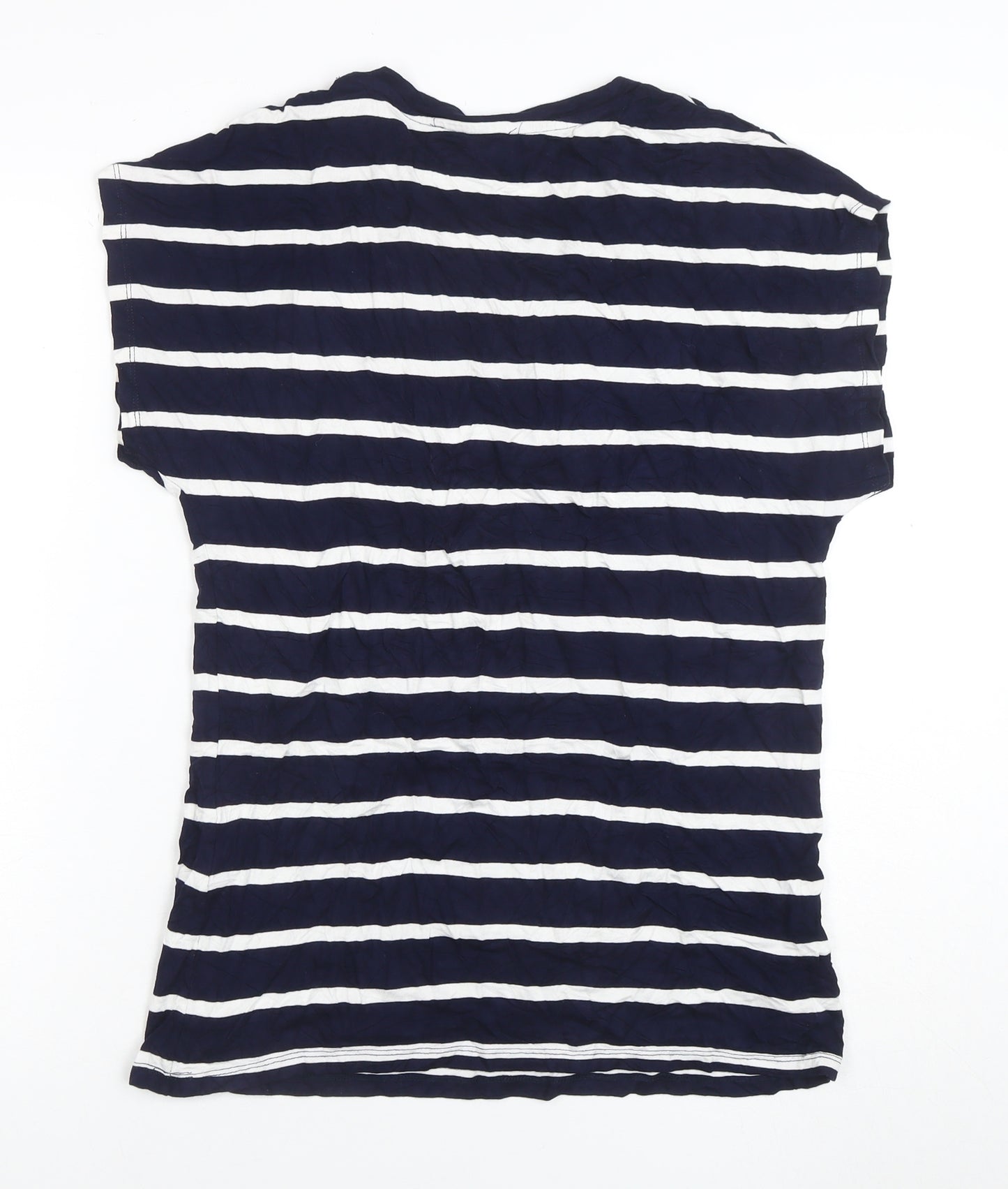 Capsule Women's Blue Striped 'Together' Embroidered T-Shirt Size 10