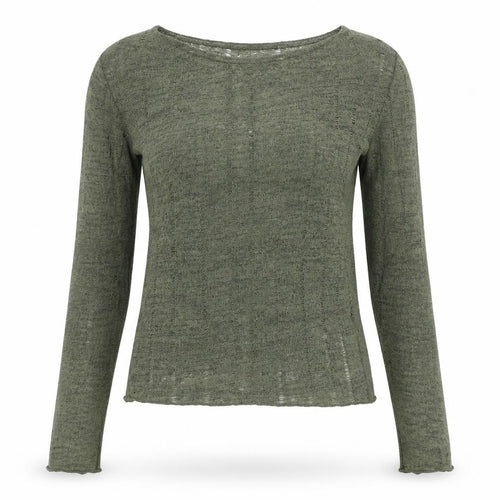Brave Soul Women Green XS Lightweight Crew Neck Long Sleeve Jumper