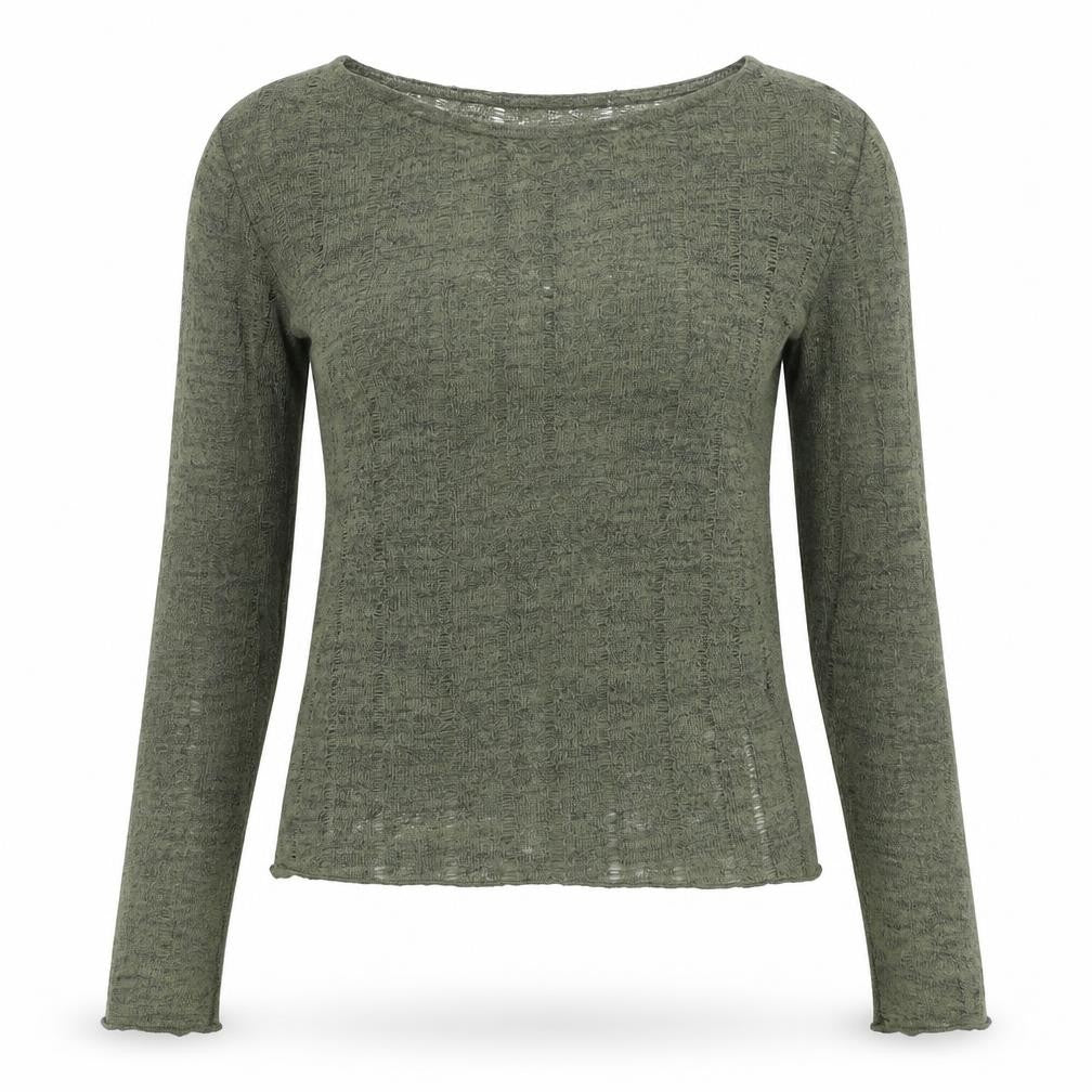 Brave Soul Women Green XS Lightweight Crew Neck Long Sleeve Jumper