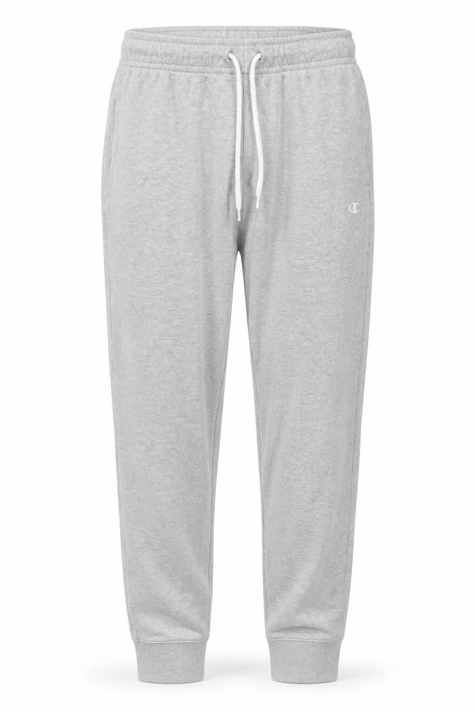 Front view of Champion men’s grey small sweatpants joggers regular fit
