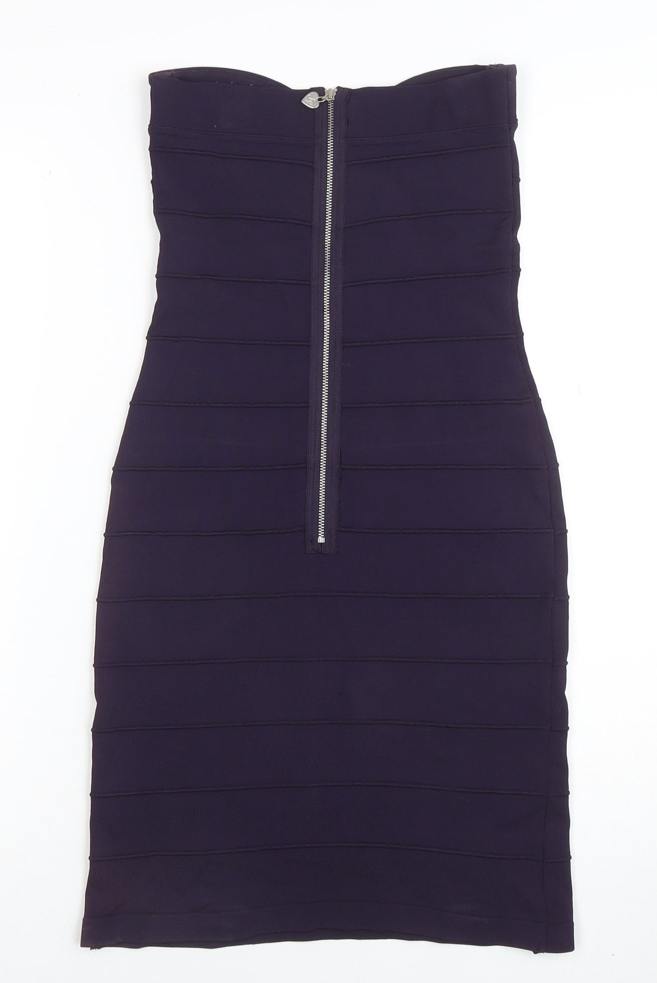Lipsy London Women's Purple Size 8 Strapless Bodycon Dress