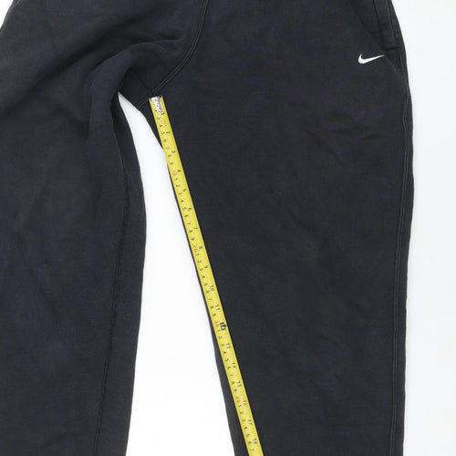 Nike Men's Black Small Fleece Jogger Sweatpants with Elastic Waist