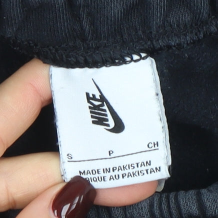 Nike Men's Black Small Fleece Jogger Sweatpants with Elastic Waist