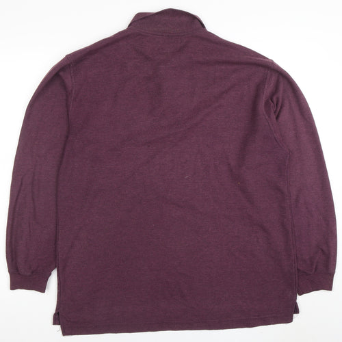 Giorgio Fellini Men's Purple Long Sleeve XL Polo Shirt