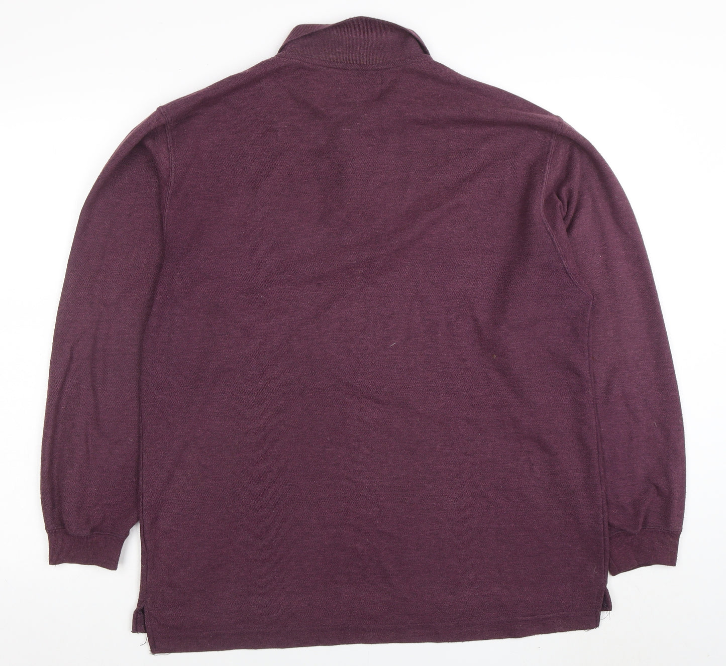 Giorgio Fellini Men's Purple Long Sleeve XL Polo Shirt