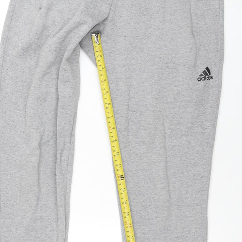 Adidas Mens Grey Sweatpants S Regular Fit Fleece Activewear Trousers