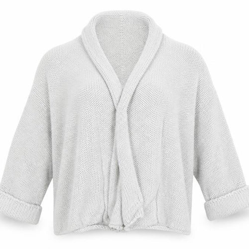 Ann Taylor Loft Women Grey Chunky Knit Open Cardigan XL