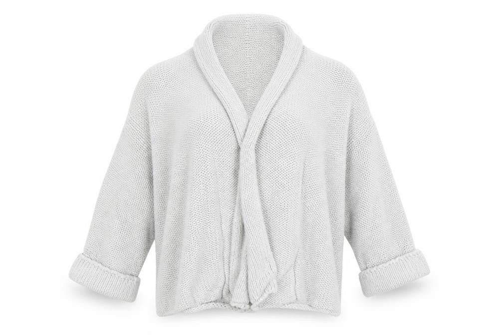 Ann Taylor Loft Women Grey Chunky Knit Open Cardigan XL