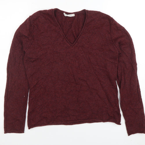 Deane & White Women's Red 100% Cashmere V-Neck Jumper Size M