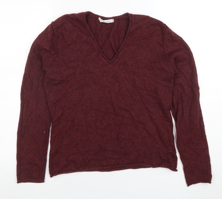 Deane & White Women's Red 100% Cashmere V-Neck Jumper Size M