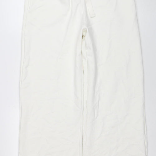 PrettyLittleThing Womens White Regular Fit Jersey Sweatpants M