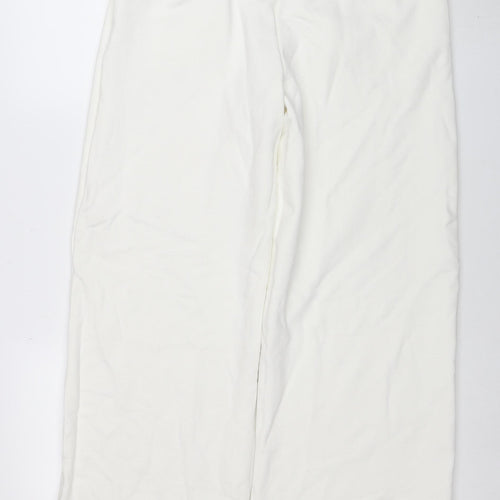 PrettyLittleThing Womens White Regular Fit Jersey Sweatpants M